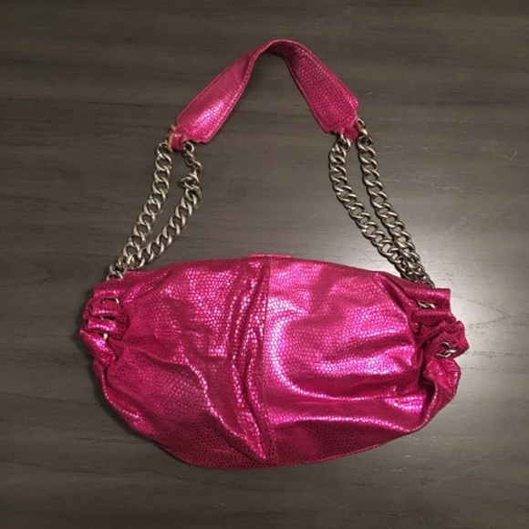 BCBGirls Pink Iridescent Snakeskin Shoulder Bag - Picture 2 of 8
